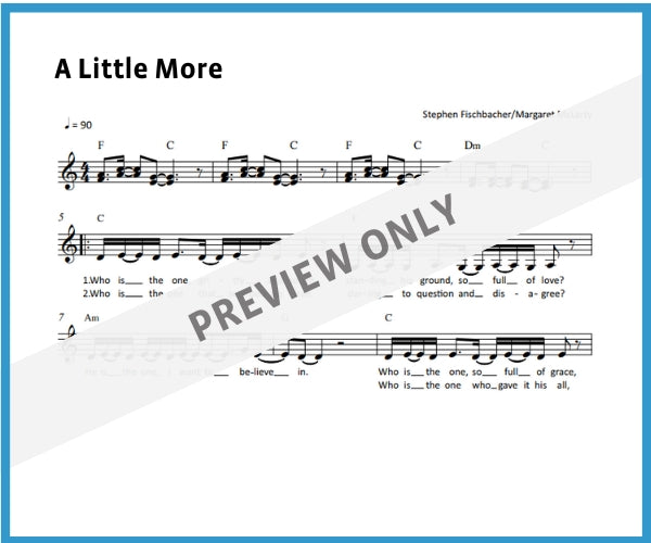 A Little More (Sheet Music)