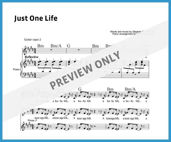 Just One Life (Sheet Music)