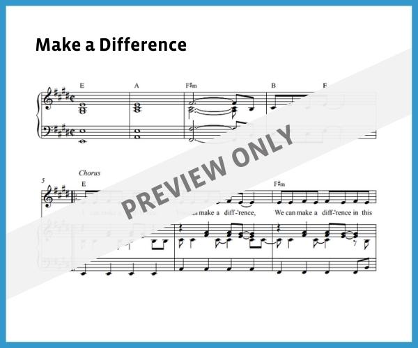 Make a Difference (Sheet Music)