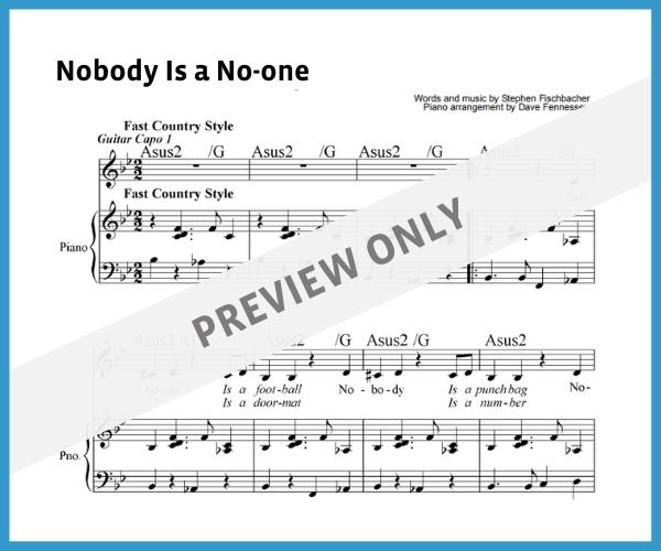 Nobody Is a No-one (Sheet Music)