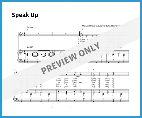 Speak Up (Health & Wellbeing) (Sheet Music)