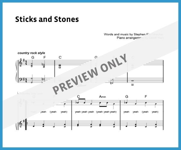 Sticks and Stones (Sheet Music)