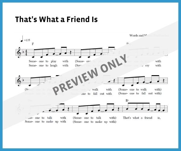 That's What a Friend Is (Sheet Music)