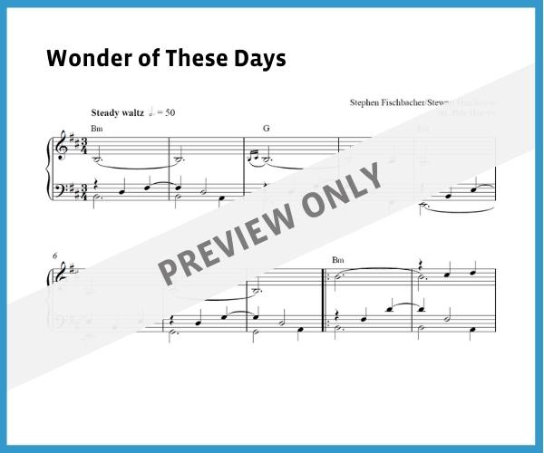 Wonder of These Days (Sheet Music)