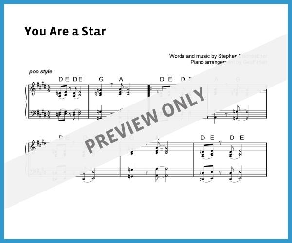 You Are a Star (Sheet Music)