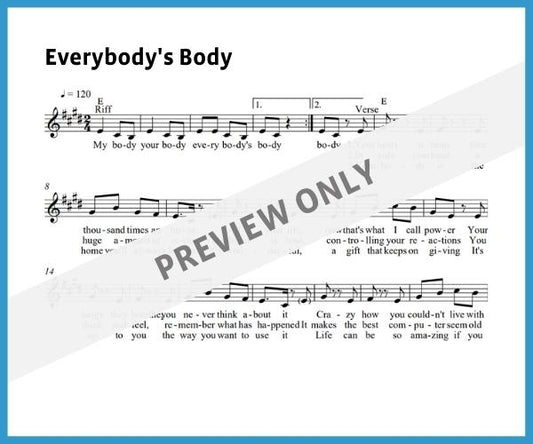Everybody's Body (Sheet Music)
