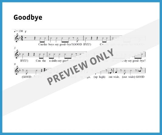 Goodbye (Sheet Music)