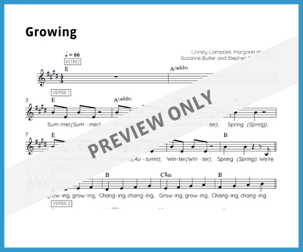 Growing (Sheet Music)