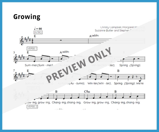 Growing (Sheet Music)