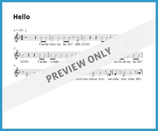 Hello (Sheet Music)