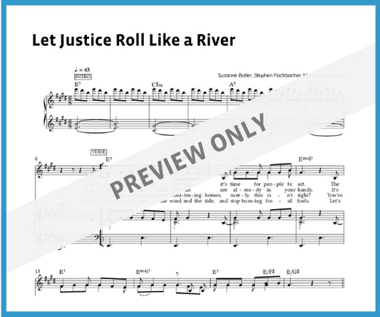 Let Justice Roll Like a River (Sheet Music)