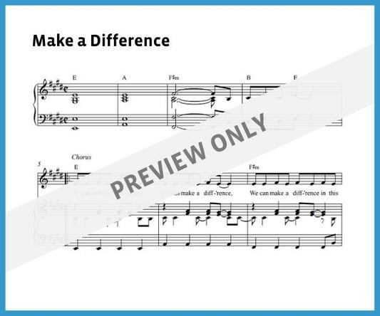 Make a Difference (Sheet Music)