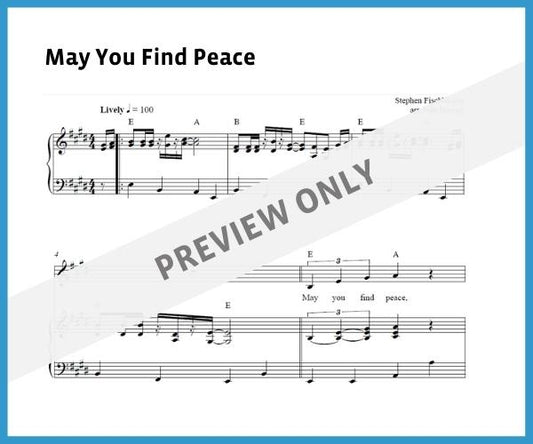 May You Find Peace (Sheet Music)