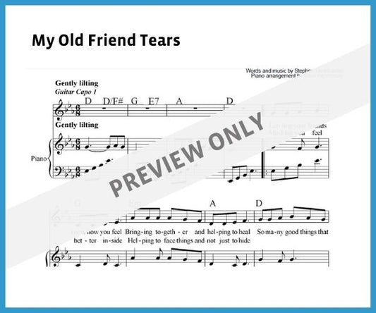My Old Friend Tears (Sheet Music)