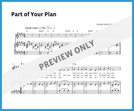 Part of Your Plan (Sheet Music)
