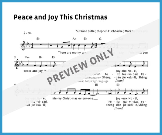 Peace and Joy This Christmas (Sheet Music)