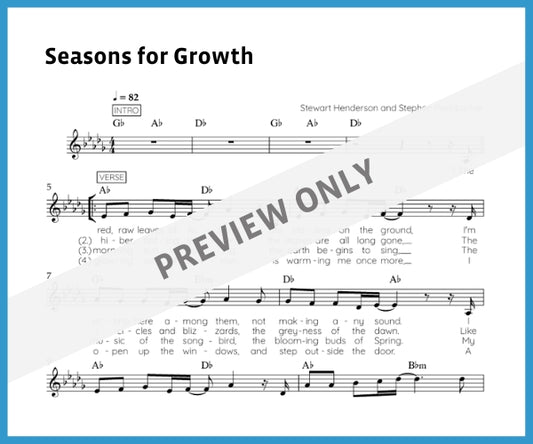 Seasons for Growth (Sheet Music)