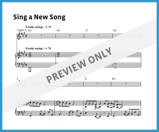 Sing a New Song (Sheet Music)