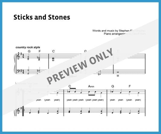 Sticks and Stones (Sheet Music)