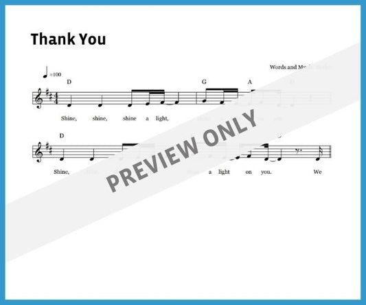 Thank You (Sheet Music)
