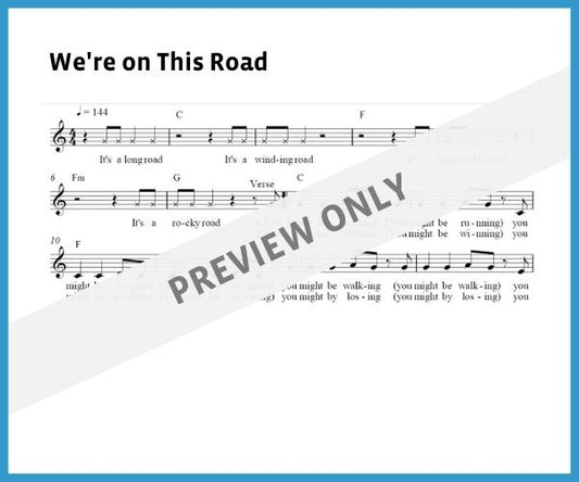 We're on This Road (Sheet Music)