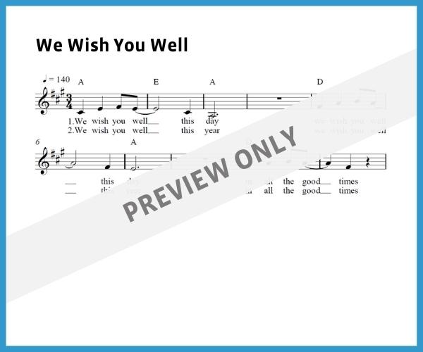 We Wish You Well (Sheet Music)