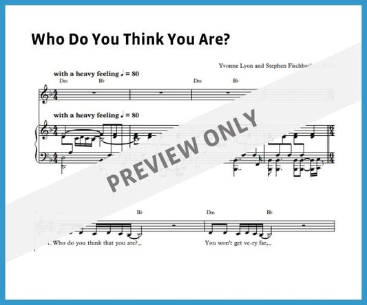 Who Do You Think You Are? (Sheet Music)