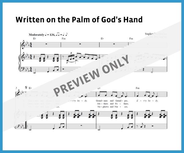 Written on the Palm of God's Hand (Sheet Music)