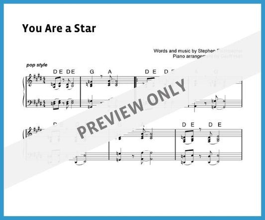 You Are a Star (Sheet Music)