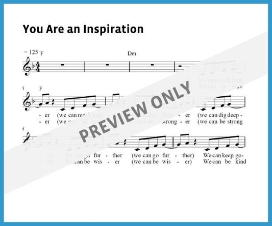 You Are an Inspiration (Sheet Music)
