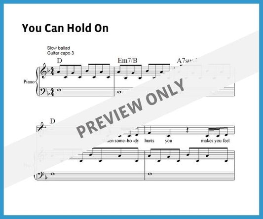You Can Hold On (Sheet Music)